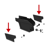 DAM Receiver Well Logo Plate - Black (Pair, Left & Right)